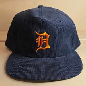 Detroit Tigers Hat Cap Snap Back One Size Blue MLB Baseball Ball Park Franks